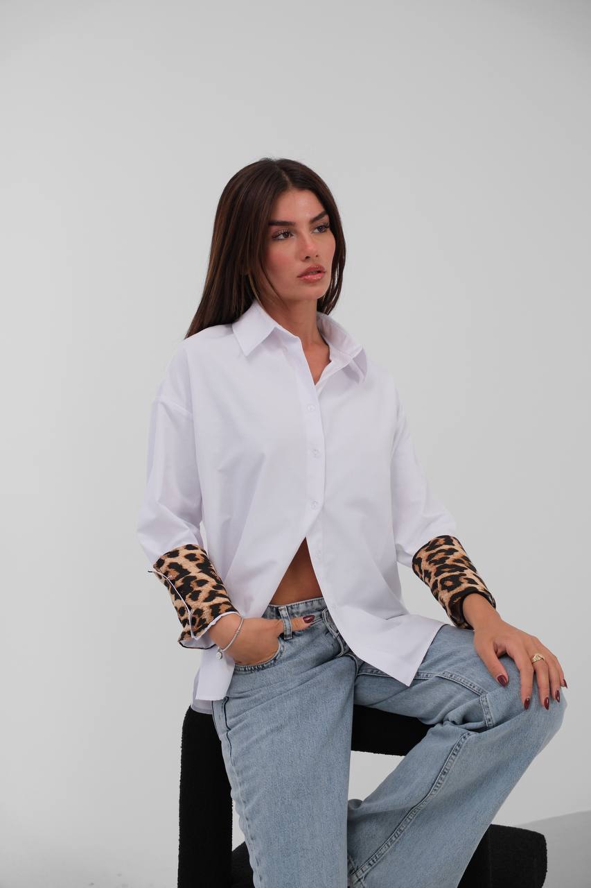 Leopard print shirt B&W