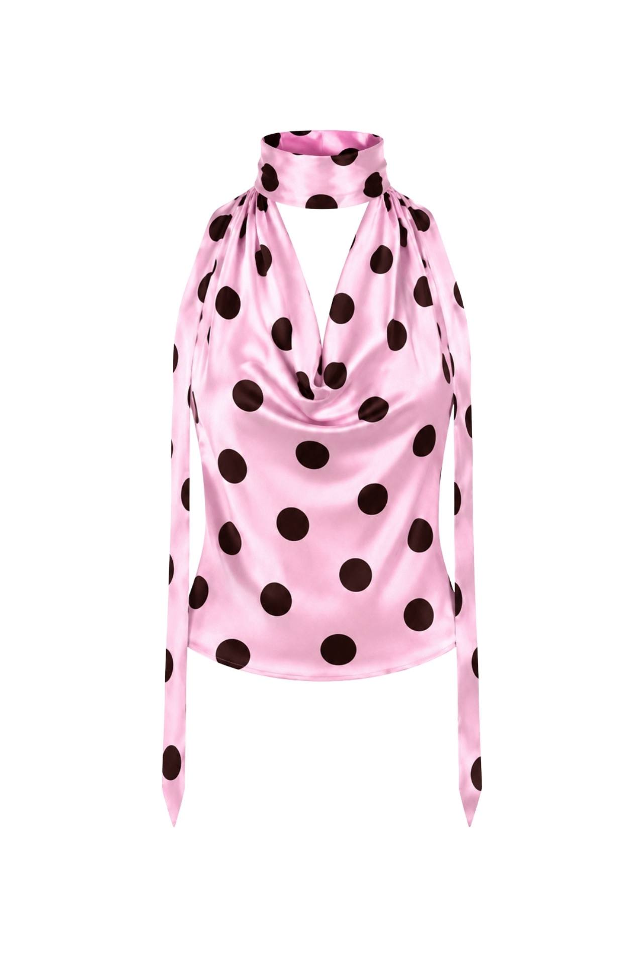 BLUZE SATEN POLKA DOT