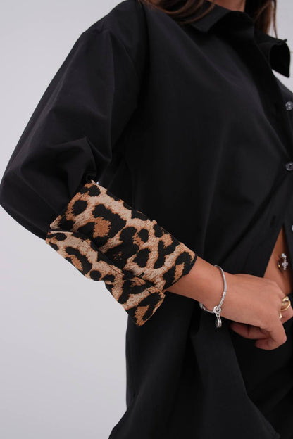 Leopard print shirt B&W