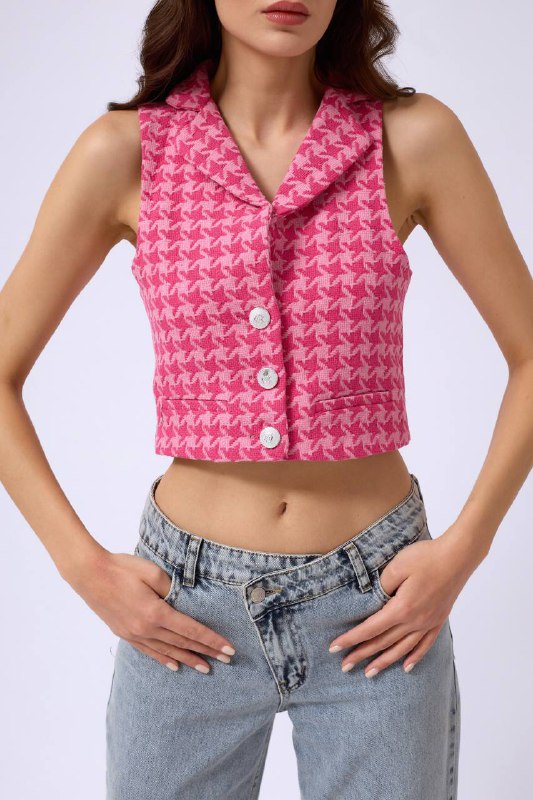 Crop pink vest