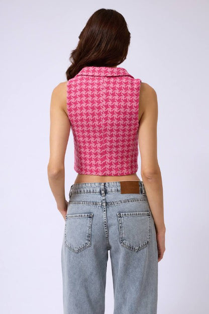 Crop pink vest