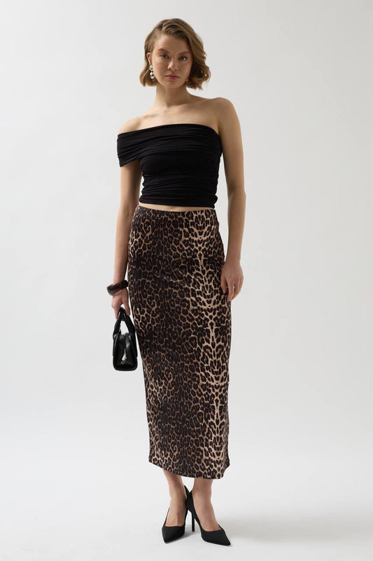 Leopard print maxi skirt