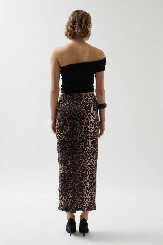 Leopard print maxi skirt