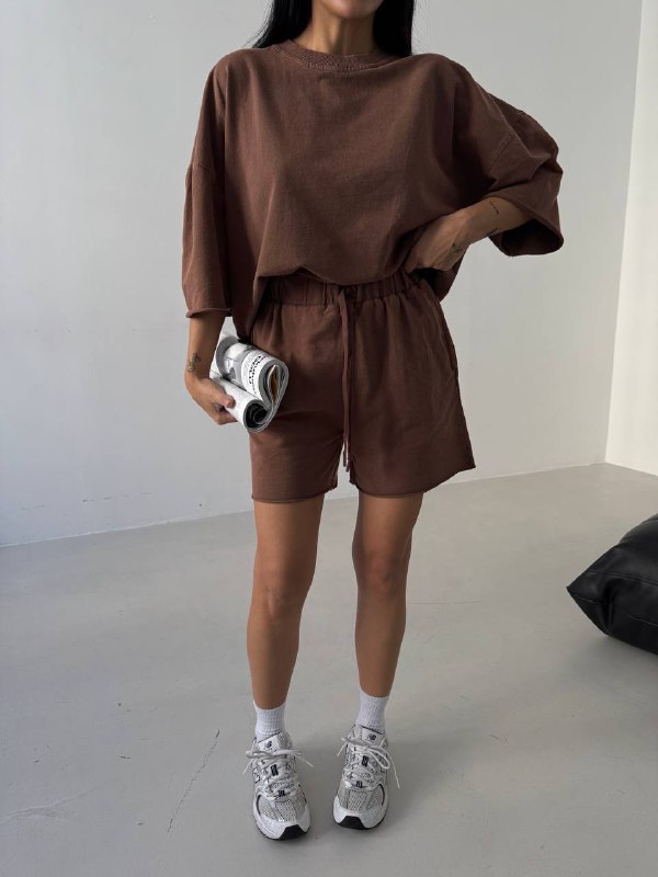 Oversize T-shirt and shorts set