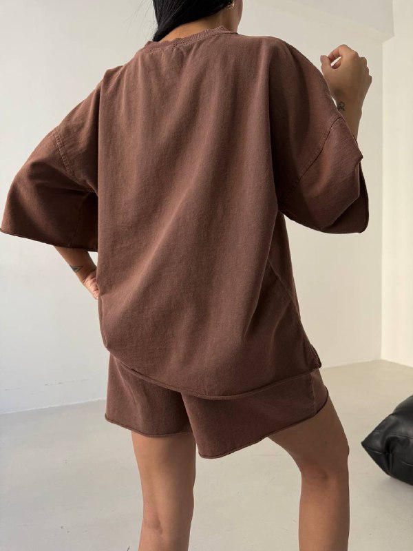 Oversize T-shirt and shorts set