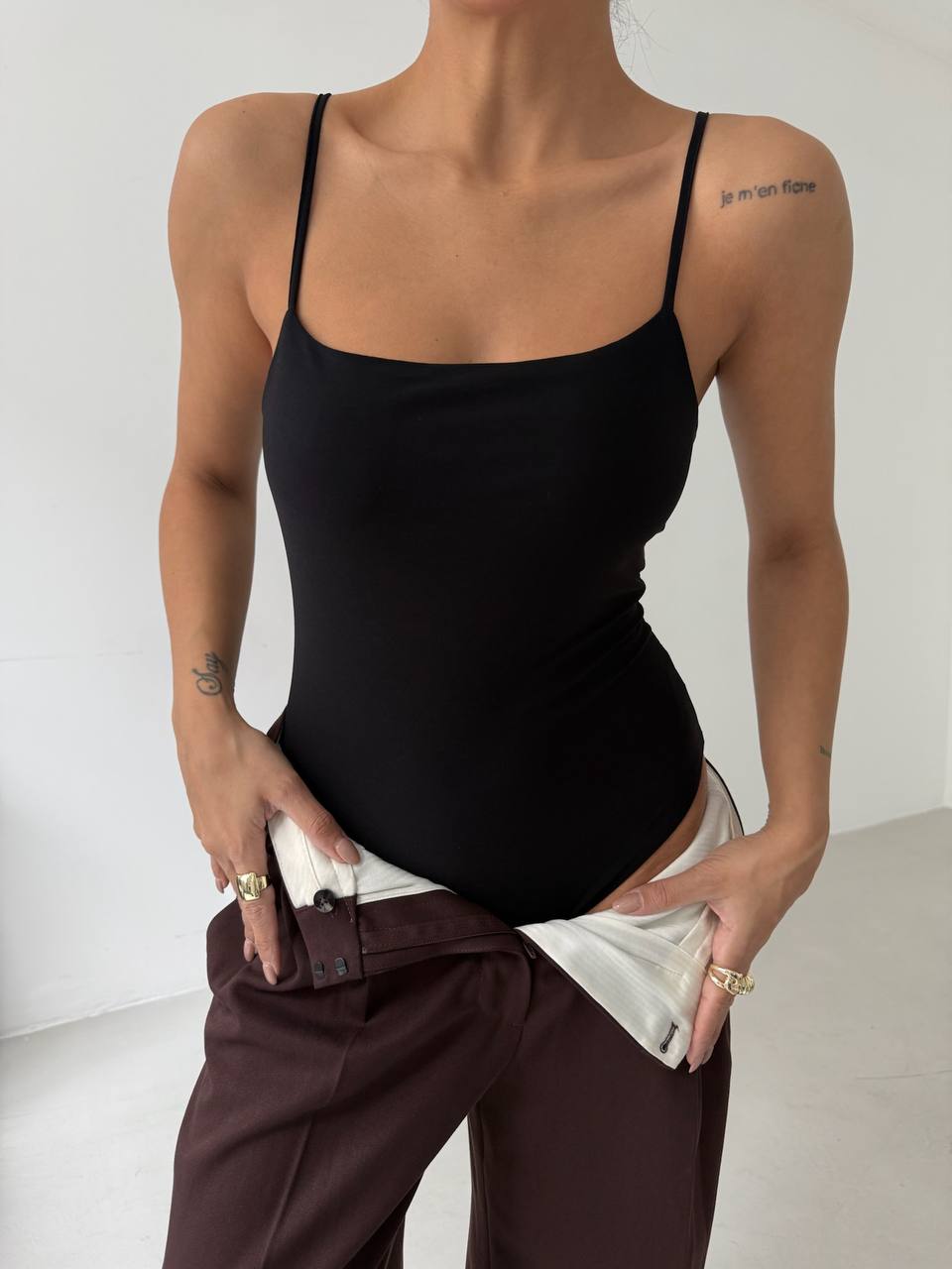 Black rope bodysuit