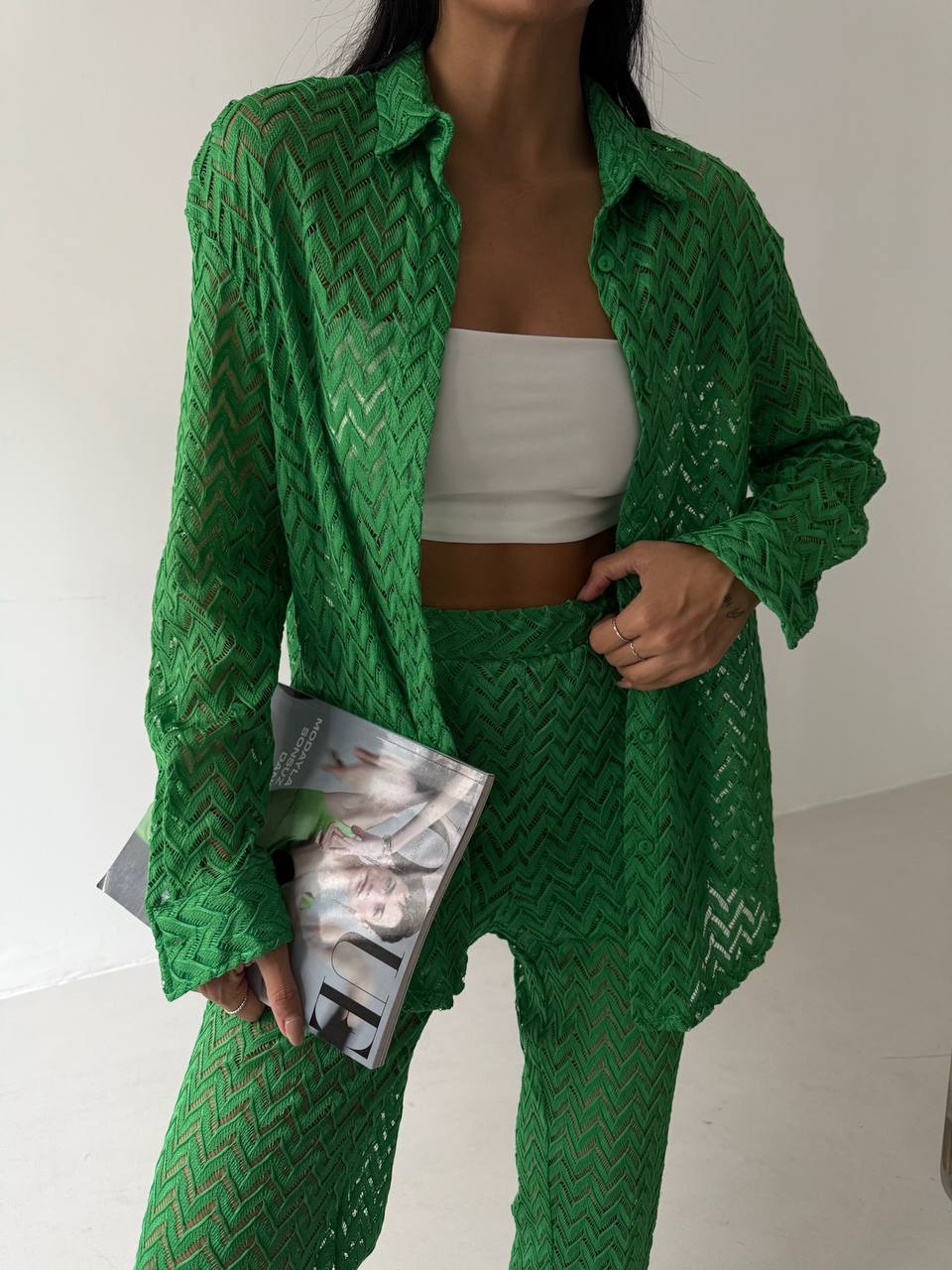 Beach shirt trousers set