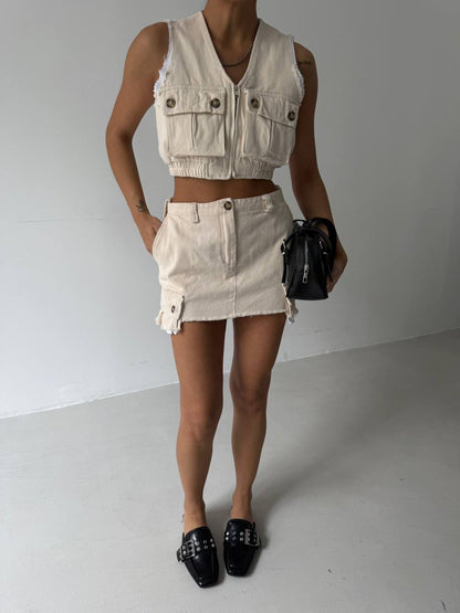 Jeans beige set