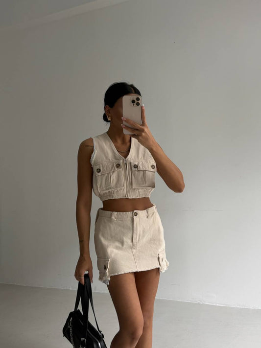 Jeans beige set
