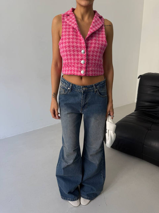 Crop pink vest