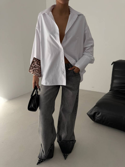Leopard print shirt B&W
