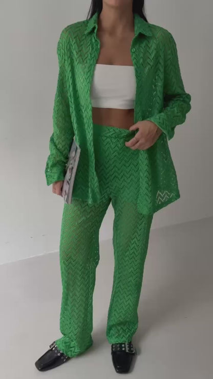 Beach shirt trousers set