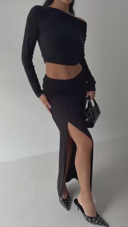 BLUZE ASIMETRIKE ME KRAHE TE GJATE